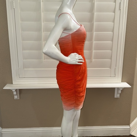 Erin Fetherston Valarie Orange Ombre Silk Mini Dress - Picture 2 of 9